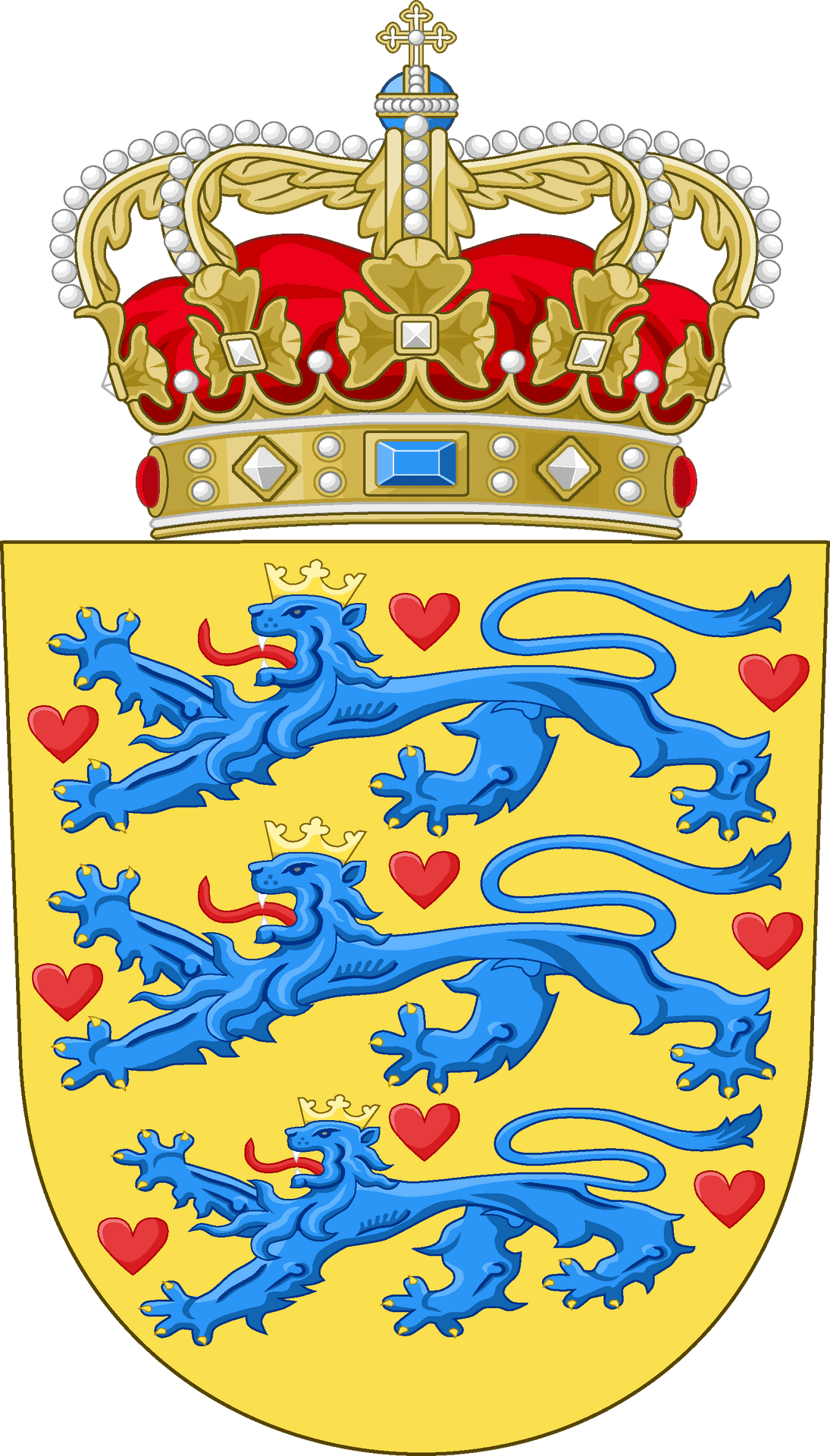 Danish_ Royal_ Coat_of_ Arms PNG Image