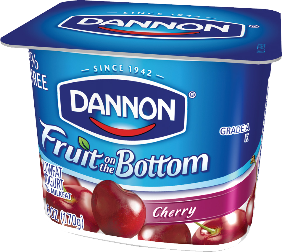 Dannon Cherry Fruitonthe Bottom Yogurt PNG Image