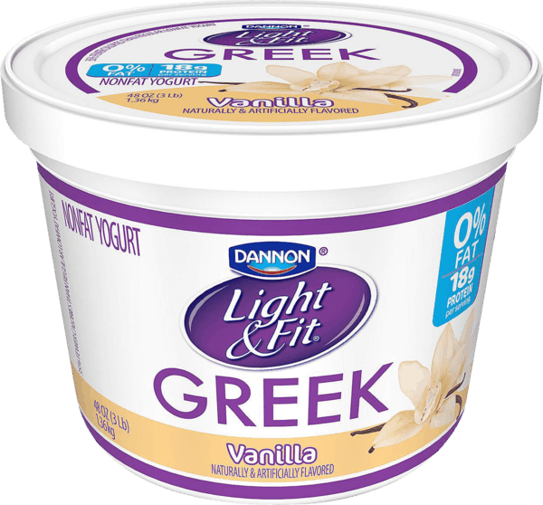 Dannon Lightand Fit Greek Yogurt Vanilla PNG Image