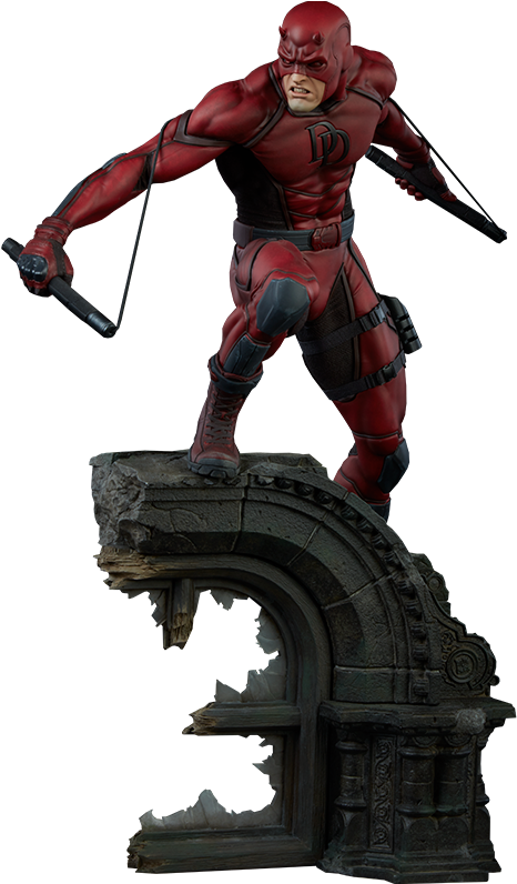 Daredevil Action Poseon Rubble PNG Image