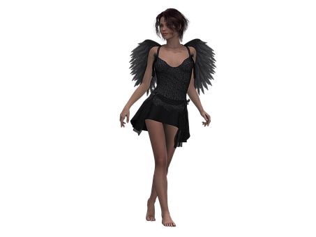 Dark Angel Fantasy Figure PNG Image