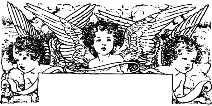 Dark Angel Wings Embossed Texture PNG Image