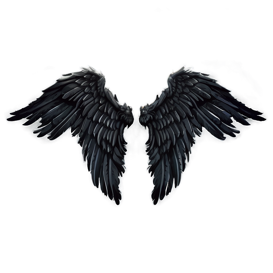 Dark Angel Wings Illustration Png Qft PNG Image