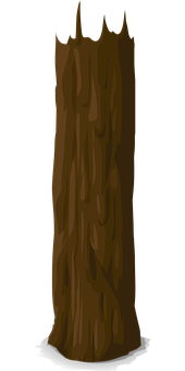 Dark Background Tree Trunk Illustration PNG Image