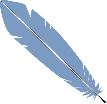 Dark Blue Bird Feather PNG Image