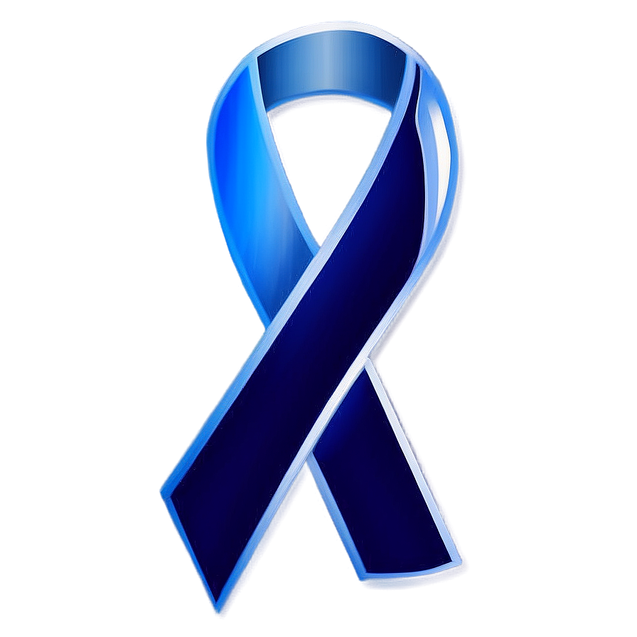 Dark Blue Colon Cancer Ribbon Png Elu12 PNG Image