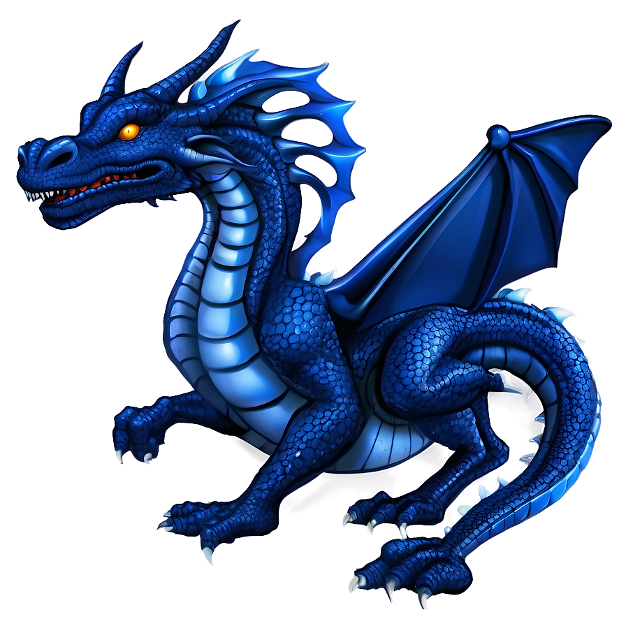 Dark Blue Dragon Scene Png Xix PNG Image