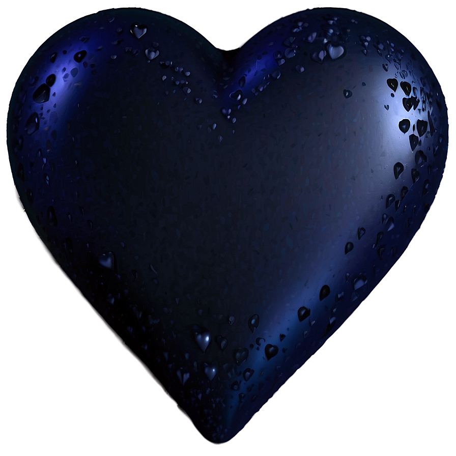 Dark Blue Heart Emoji Png Ohb PNG Image