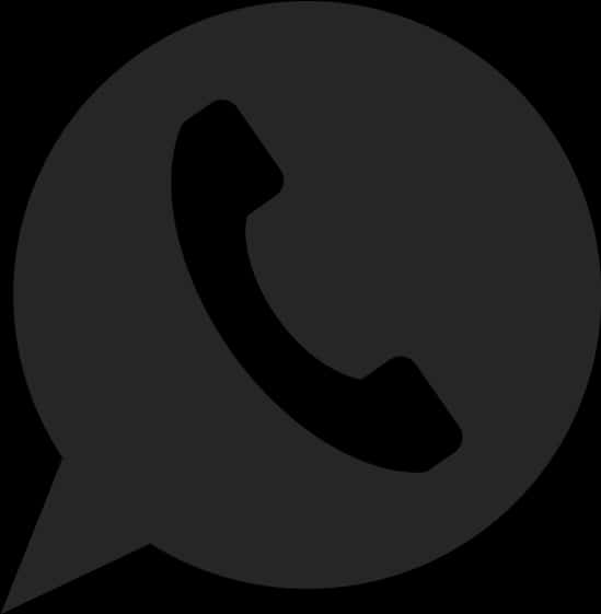 Dark Call Icon Bubble Design PNG Image