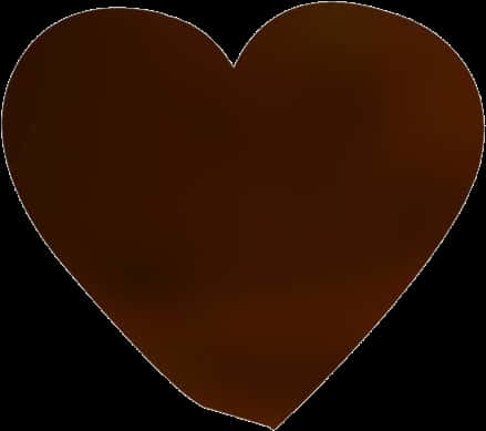 Dark Chocolate Heart Shape PNG Image