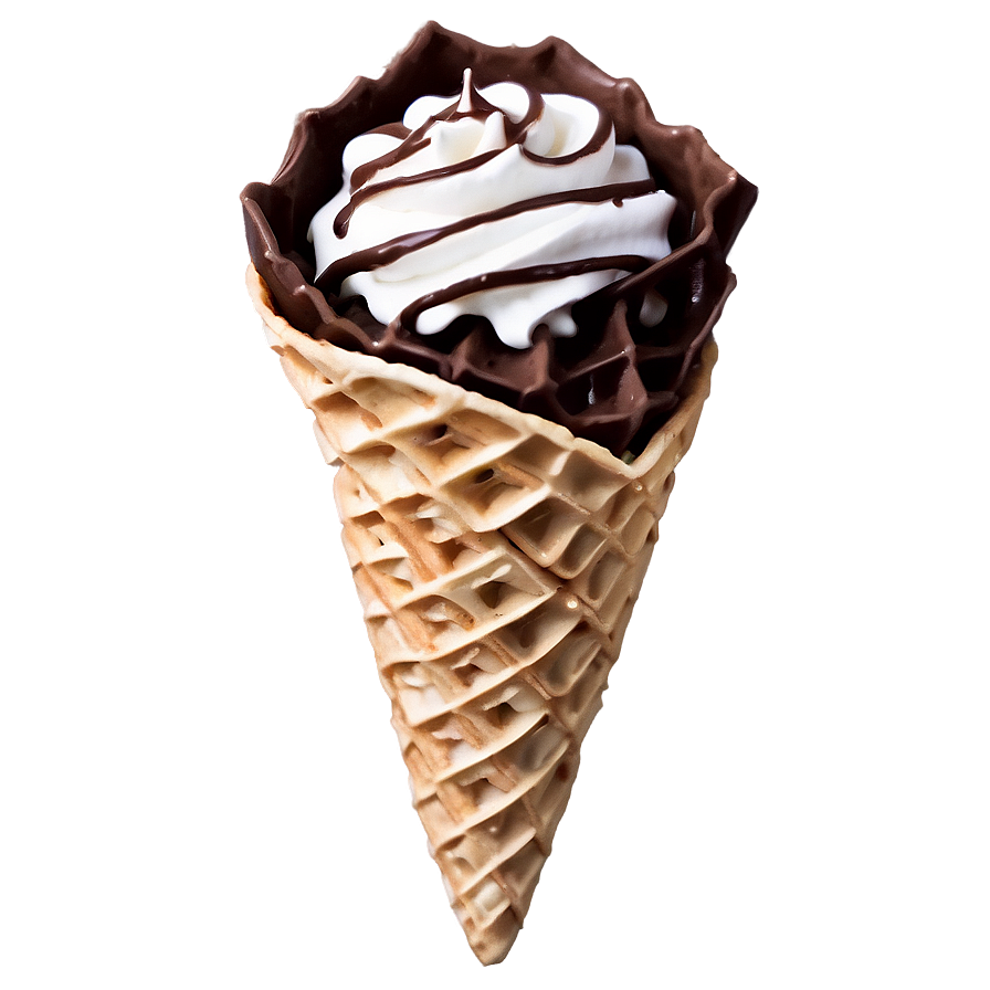 Dark Chocolate Waffle Cone Png 06282024 PNG Image