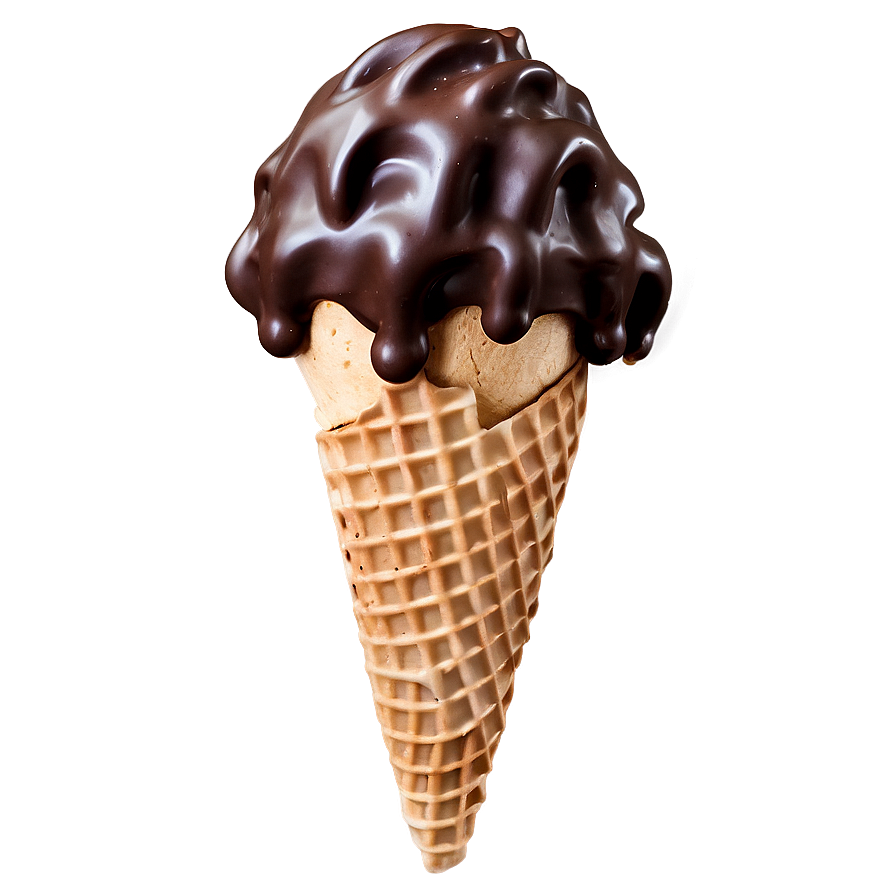 Dark Chocolate Waffle Cone Png Btk PNG Image