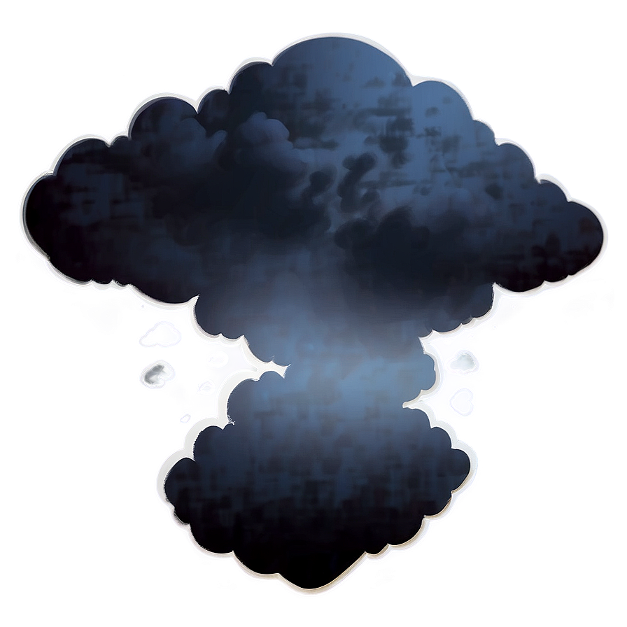 Dark Cloud Vector Silhouette Png Knn43 PNG Image