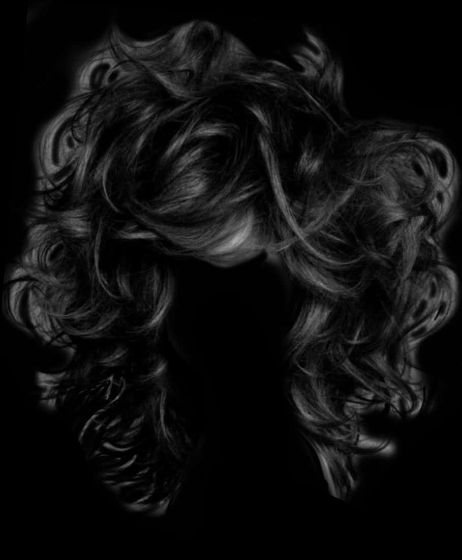 Dark_ Curly_ Hair_ Artistic_ Representation.jpg PNG Image