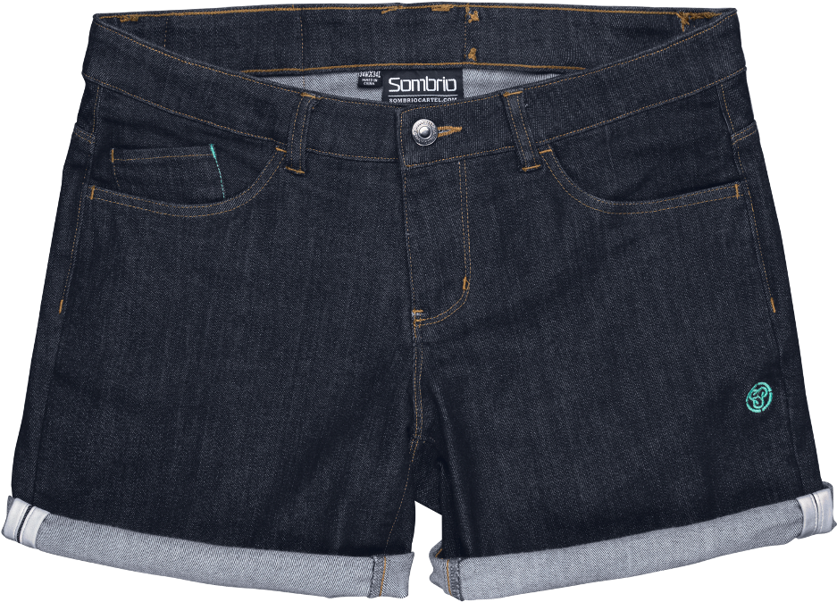 Dark Denim Cycling Shorts PNG Image