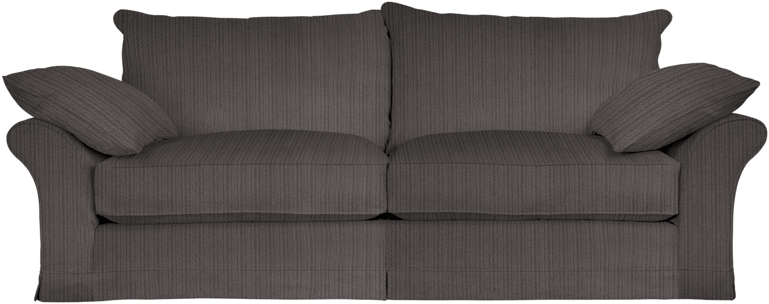 Dark Gray Fabric Loveseat PNG Image