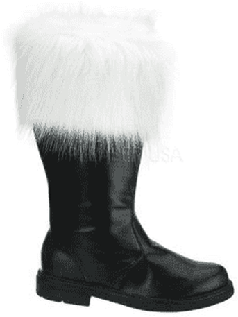 Dark Green Fur Trimmed Boot PNG Image