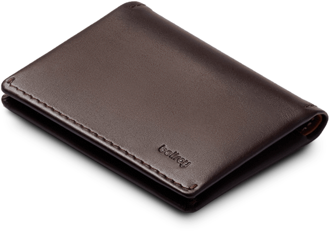 Dark Leather Wallet Product Showcase PNG Image