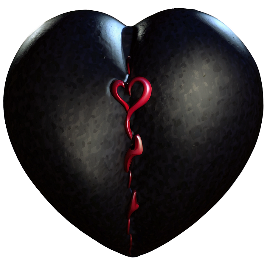 Dark Love Heart Png Fiw PNG Image