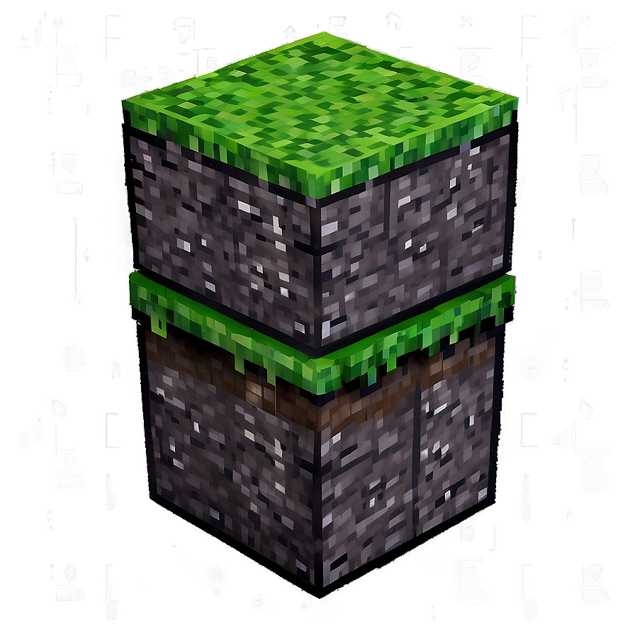 Dark Minecraft Grass Block Png Xpj PNG Image