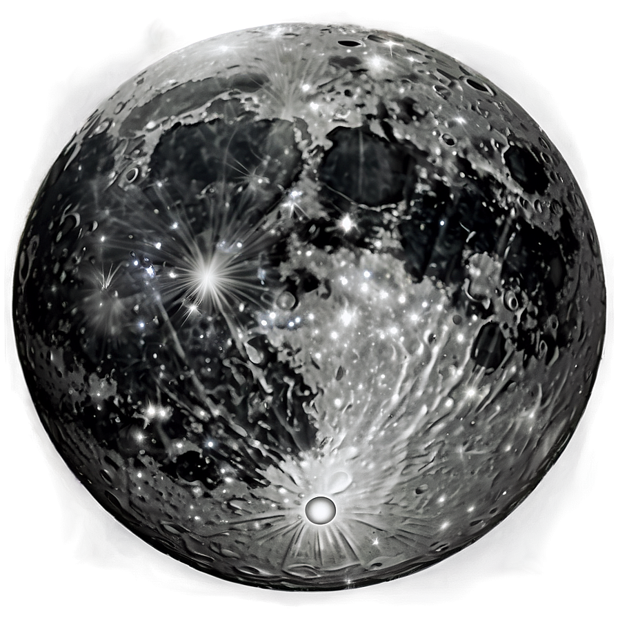 Dark Moon With Stars Png 52 PNG Image