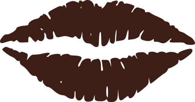 Dark Silhouette Lips PNG Image