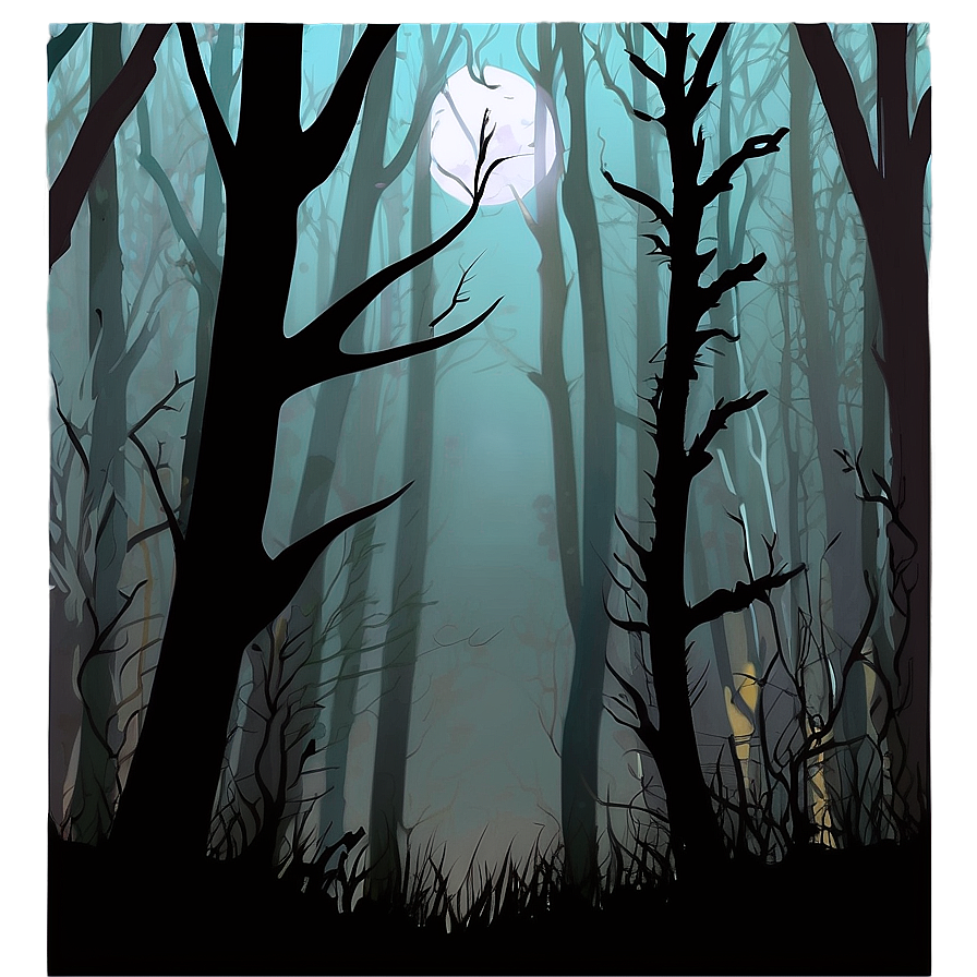 Dark Spooky Forest Clipart Png Dce PNG Image