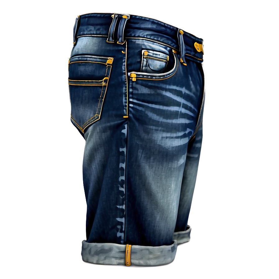 Dark Wash Jorts Png 06132024 PNG Image