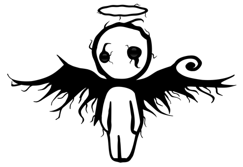 Darkness_with_ Emo_ Eyes PNG Image