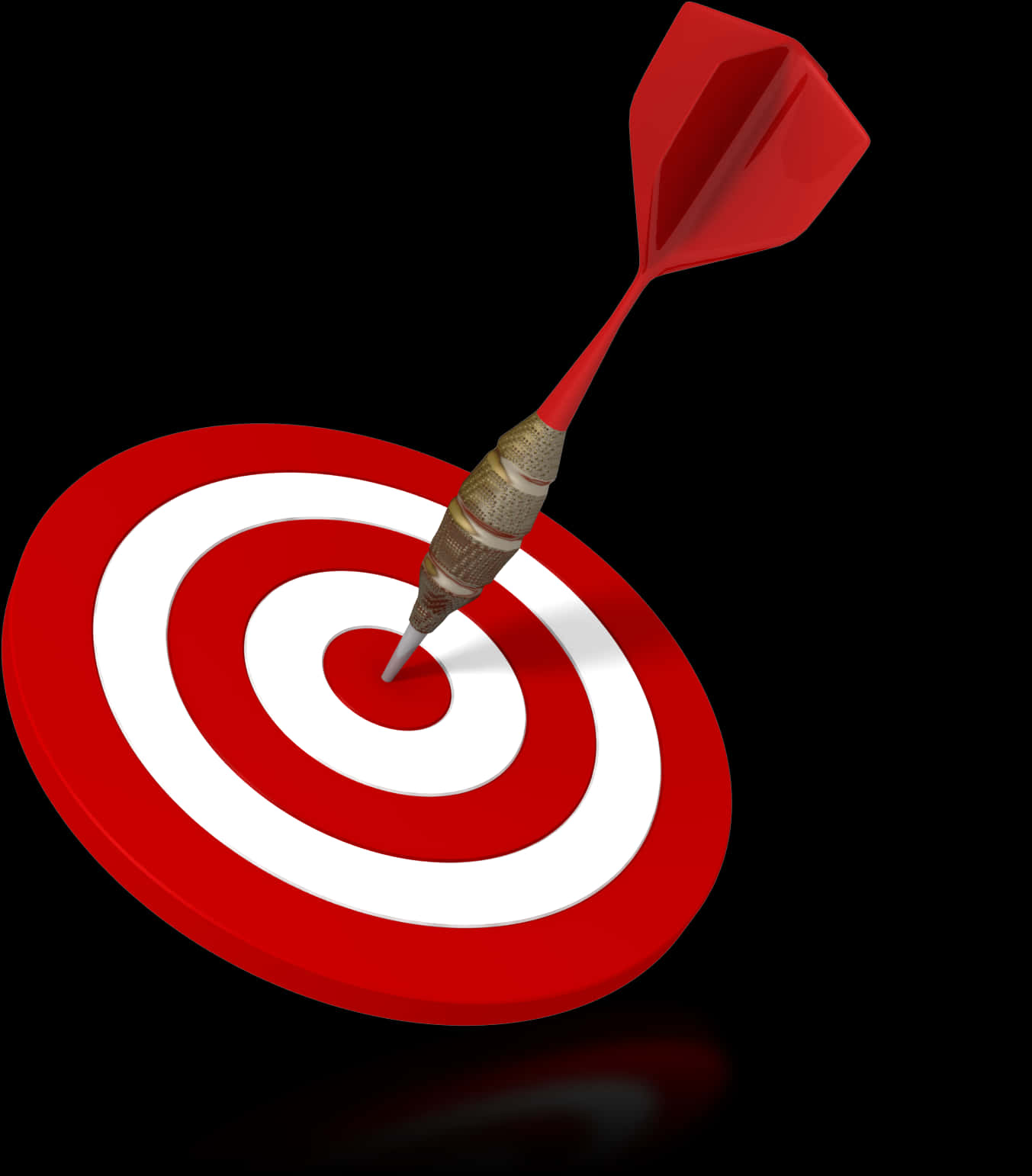 Dart Hitting Bulls Eye Target PNG Image