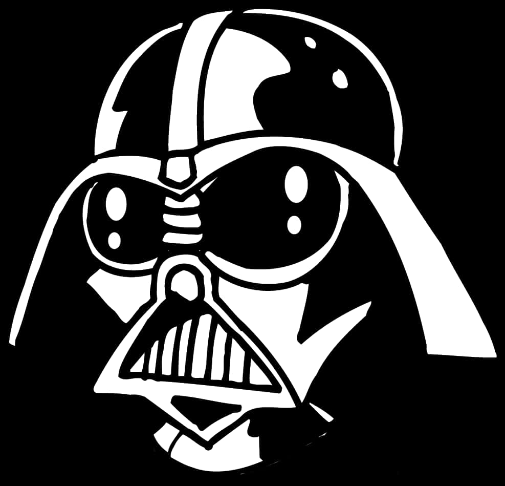 Darth Vader Iconic Helmet Graphic PNG Image