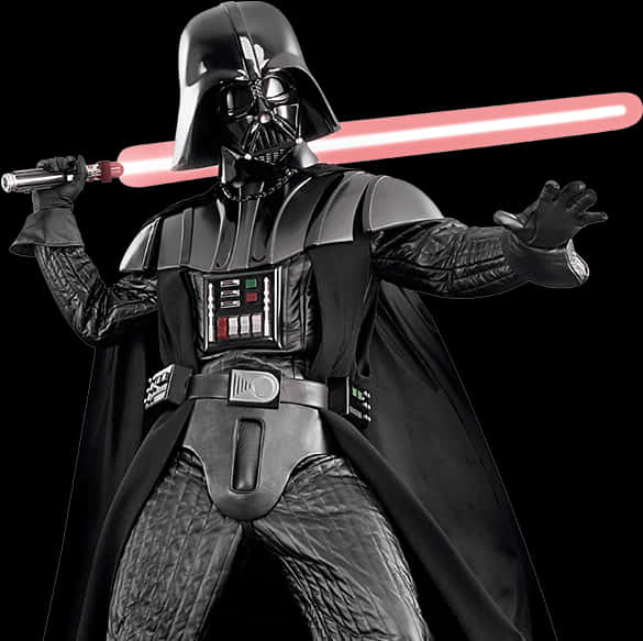 Darth Vader With Lightsaber PNG Image