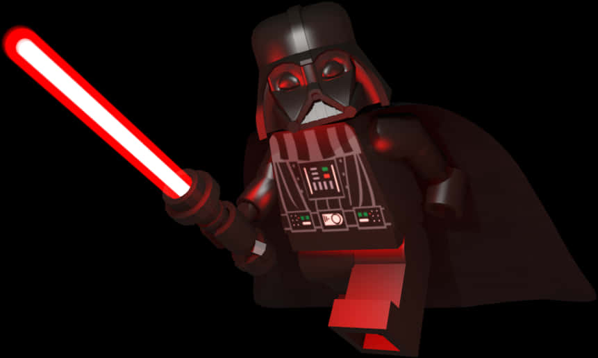 Darth Vader With Lightsaber PNG Image