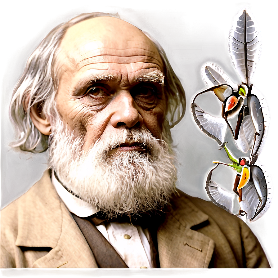 Darwin Naturalist Portrait Png Gmc80 PNG Image