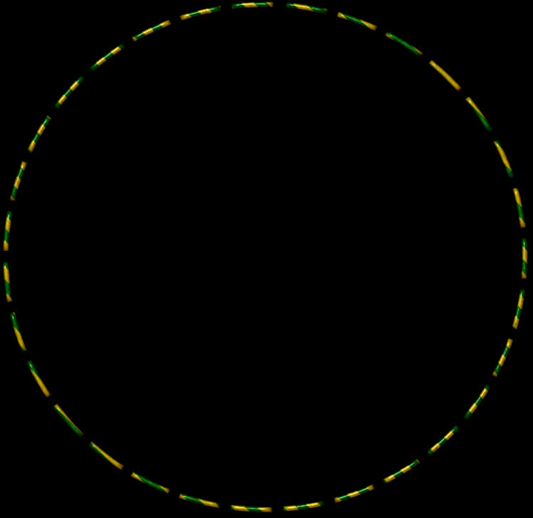 Dashed Glowing Circle Vector PNG Image