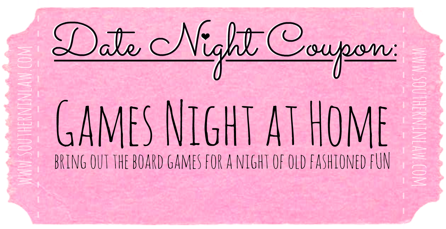 Date Night Games Coupon PNG Image