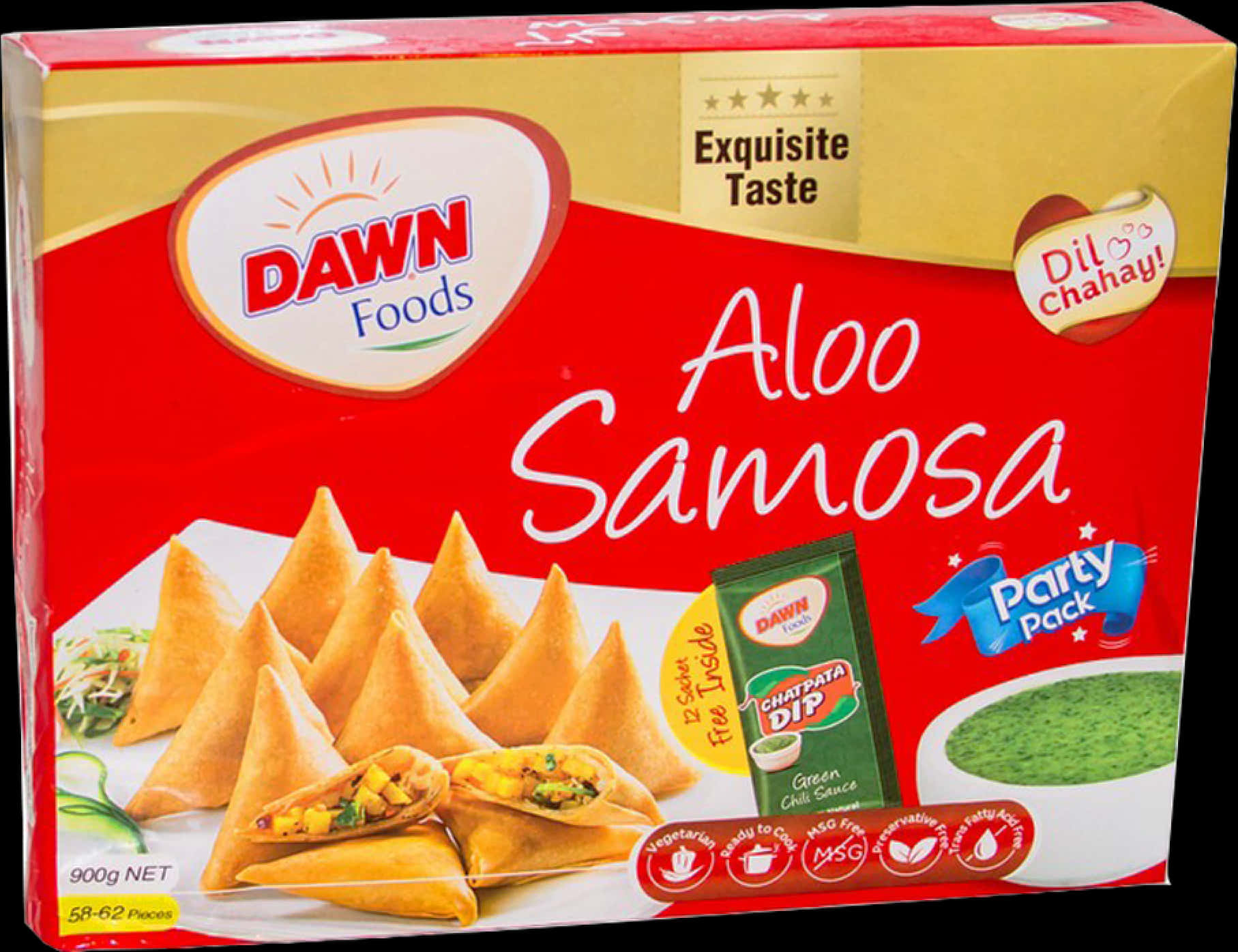 Dawn Foods Aloo Samosa Packaging PNG Image