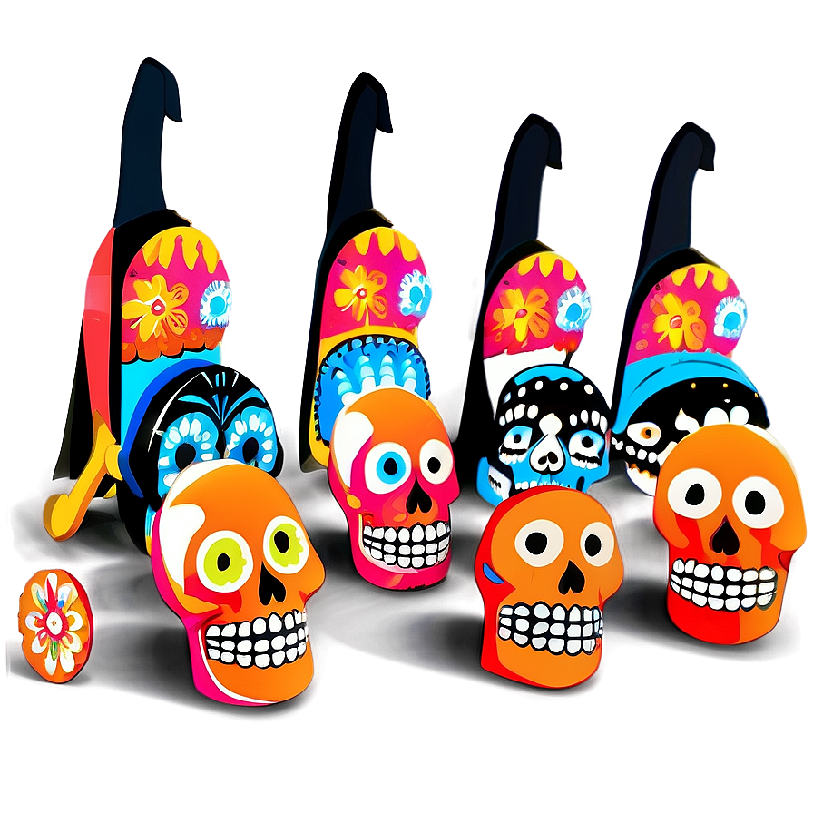 Day Of The Dead Folk Art Png Fvv PNG Image