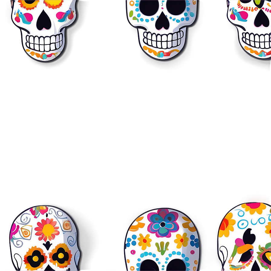 Day Of The Dead Skulls Mexico Png 47 PNG Image