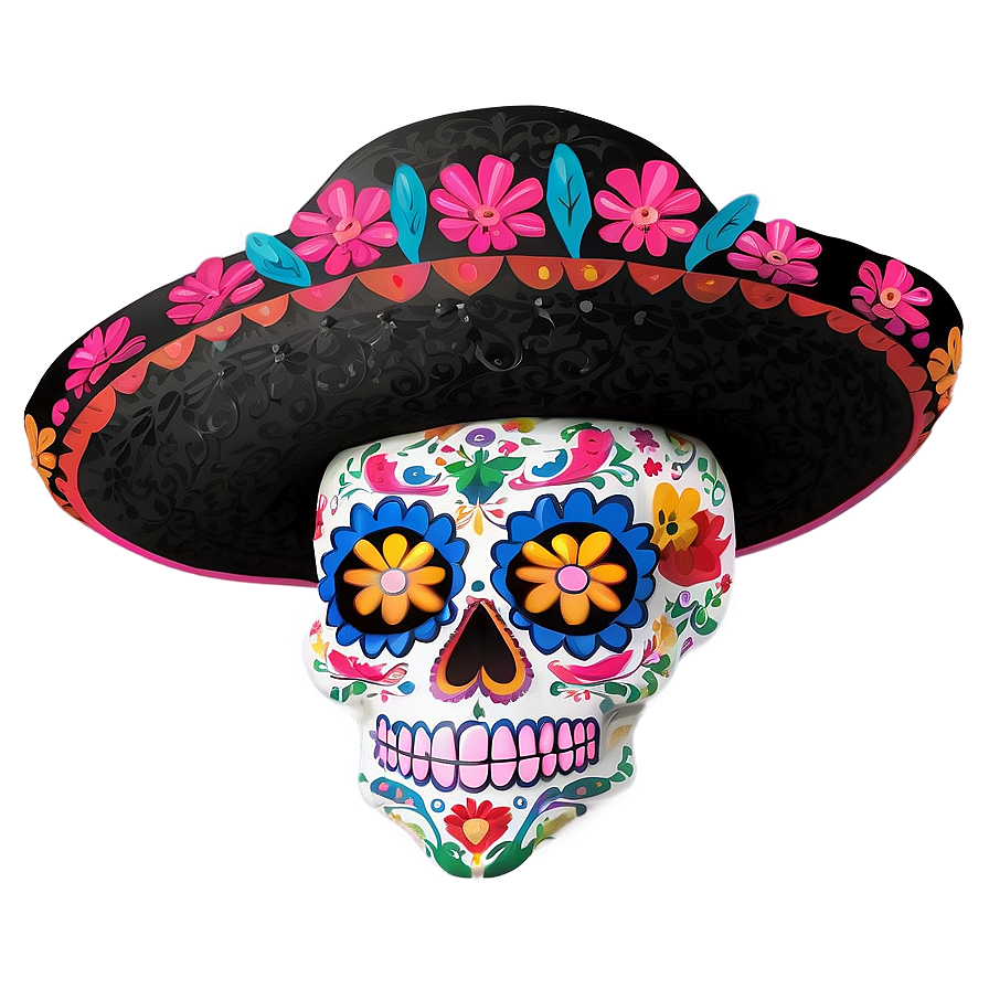 Day Of The Dead Skulls Mexico Png Rvg94 PNG Image