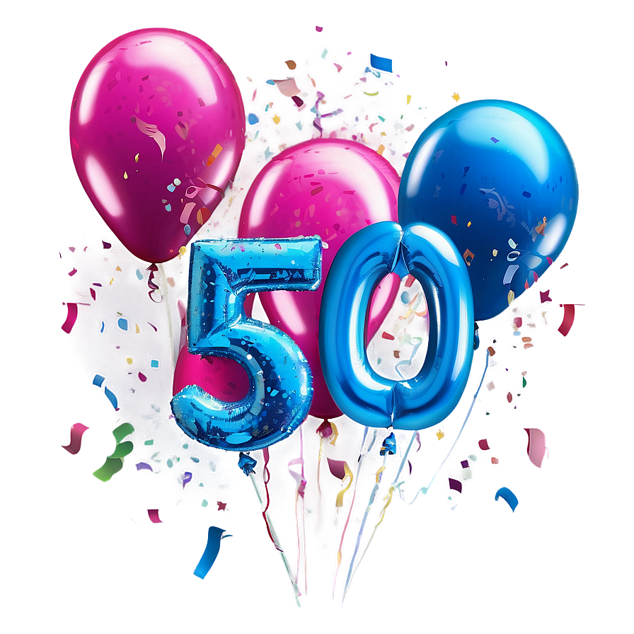 Dazzling 50th Birthday Celebration Png 78 PNG Image