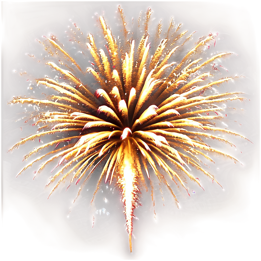 Dazzling Gold Fireworks Display Png 06292024 PNG Image