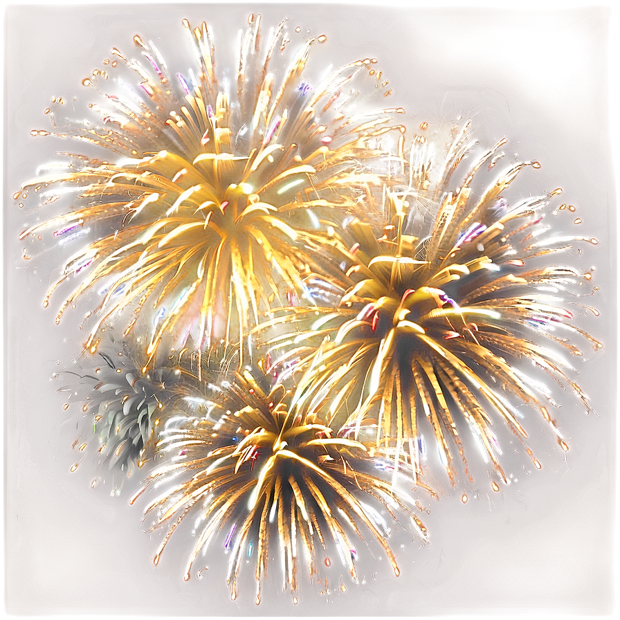 Dazzling Gold Fireworks Display Png 06292024 PNG Image