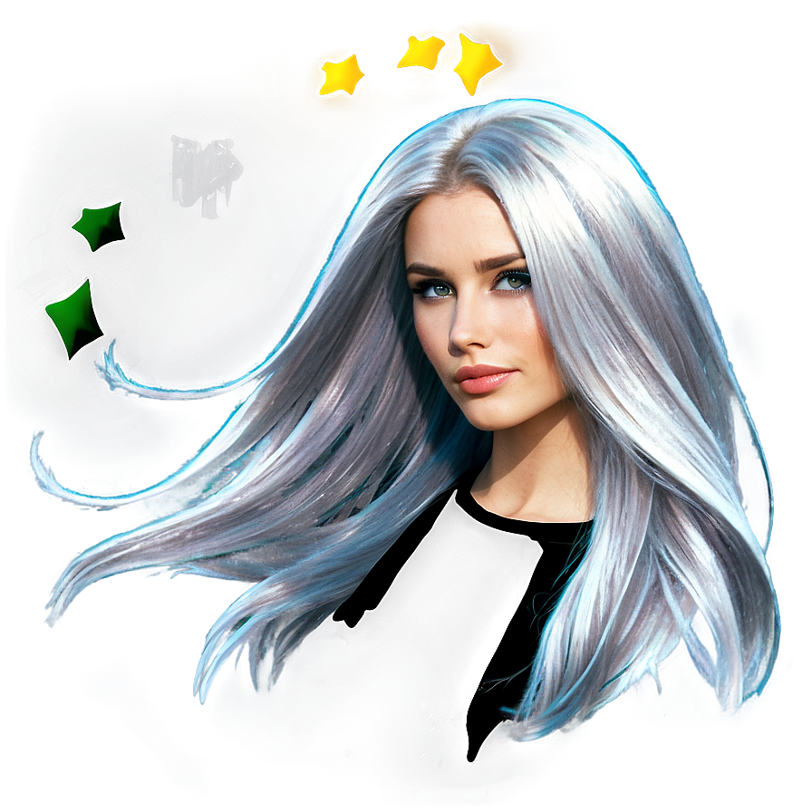 Dazzling Long Hair Png Fbp93 PNG Image