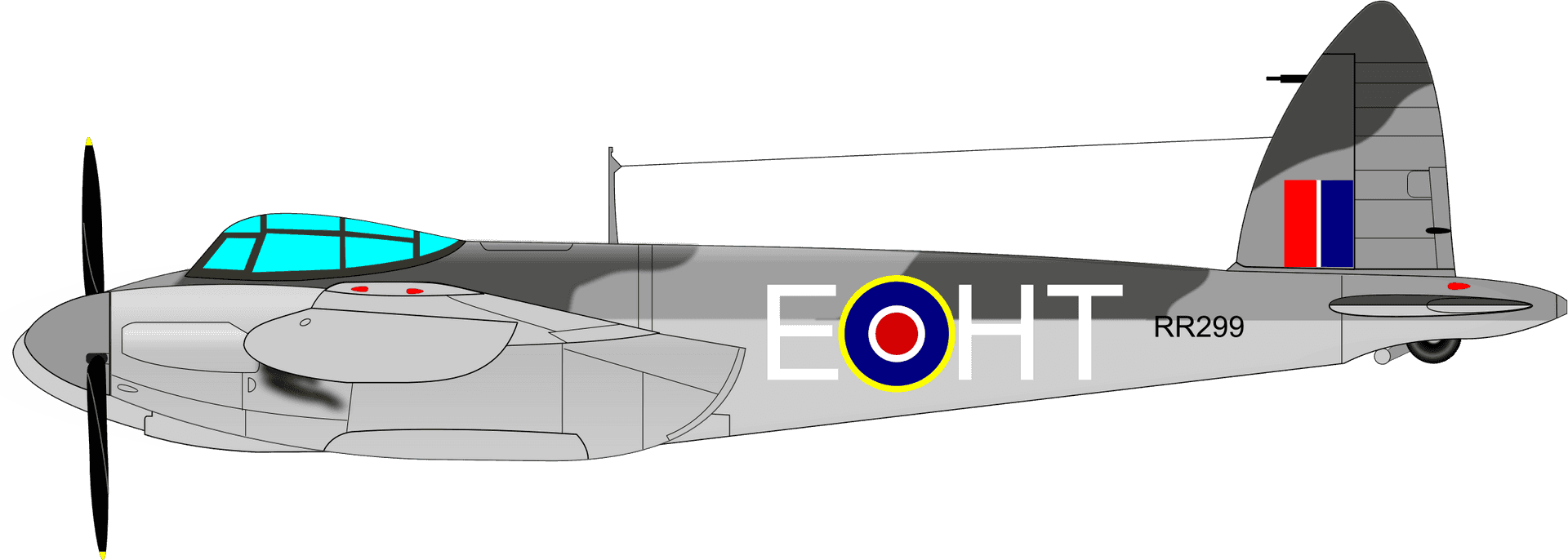 De_ Havilland_ Mosquito_ Aircraft_ Illustration PNG Image