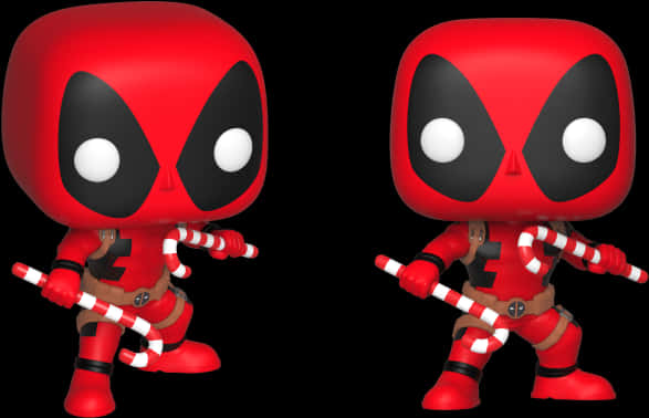 Deadpool Funko Pop Figures PNG Image