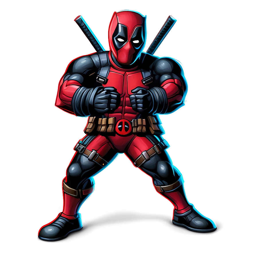 Deadpool In Battle Stance Png Lql75 PNG Image