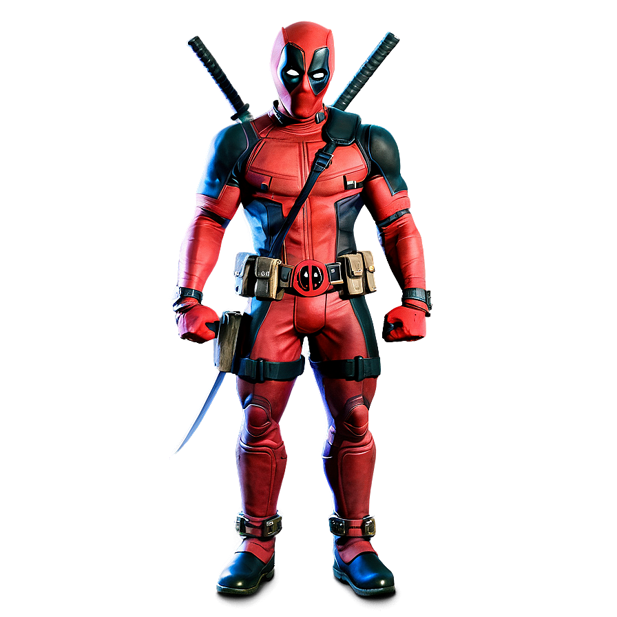 Deadpool In Battle Stance Png Nbs15 PNG Image