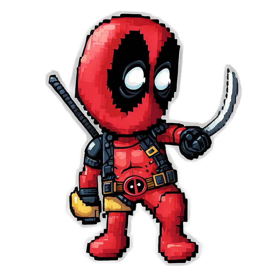 Deadpool Pixel Art Png 4 PNG Image