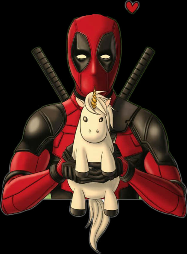 Deadpool Unicorn Love PNG Image